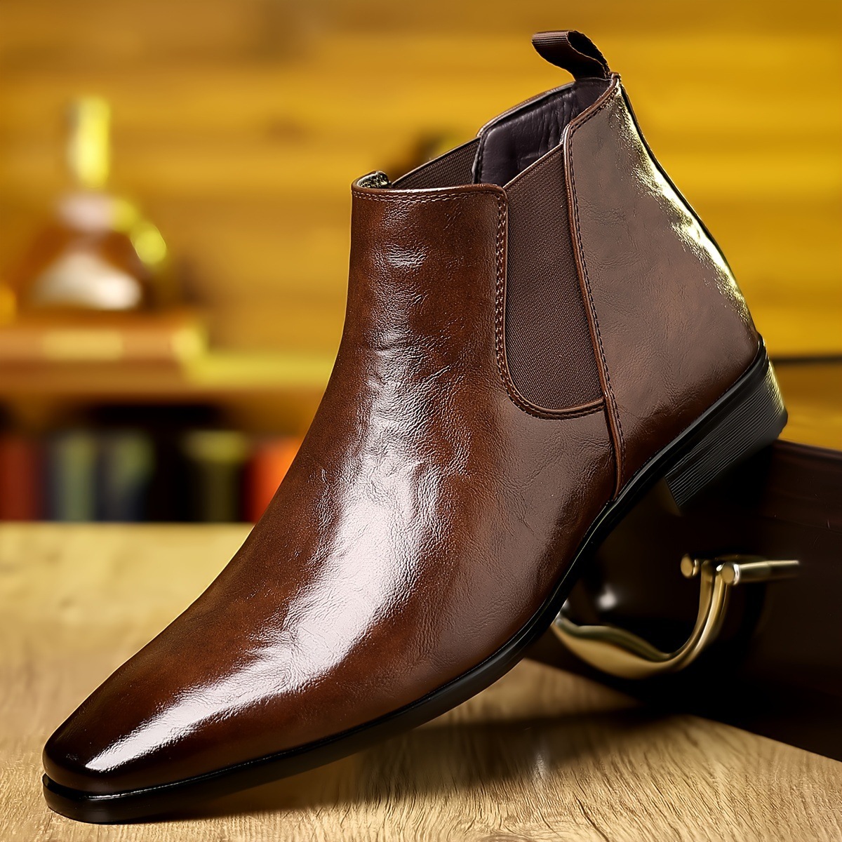 Men Formal Wear With Boots - Botas Chelsea de cuero, botas de
