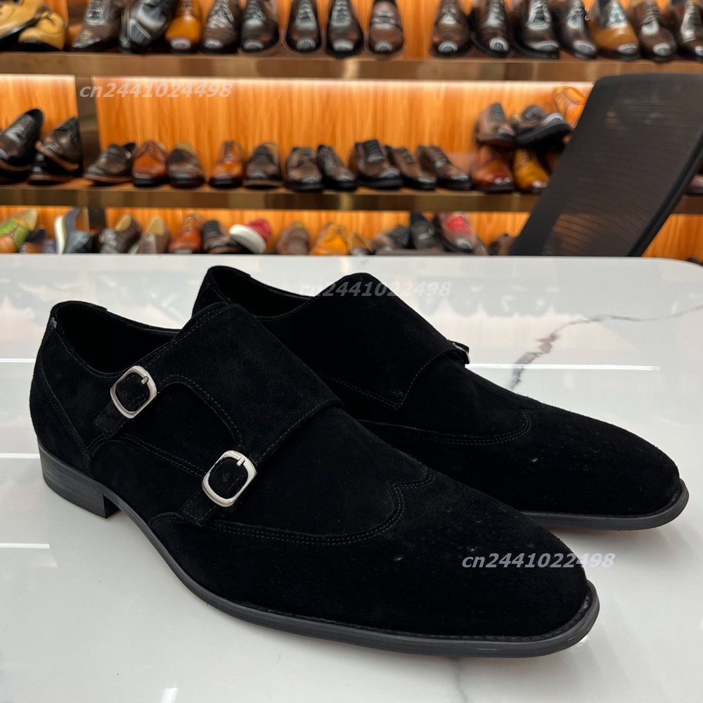Formal Men Daily Wear Footwear - Mocasines de hombre con hebilla metálica