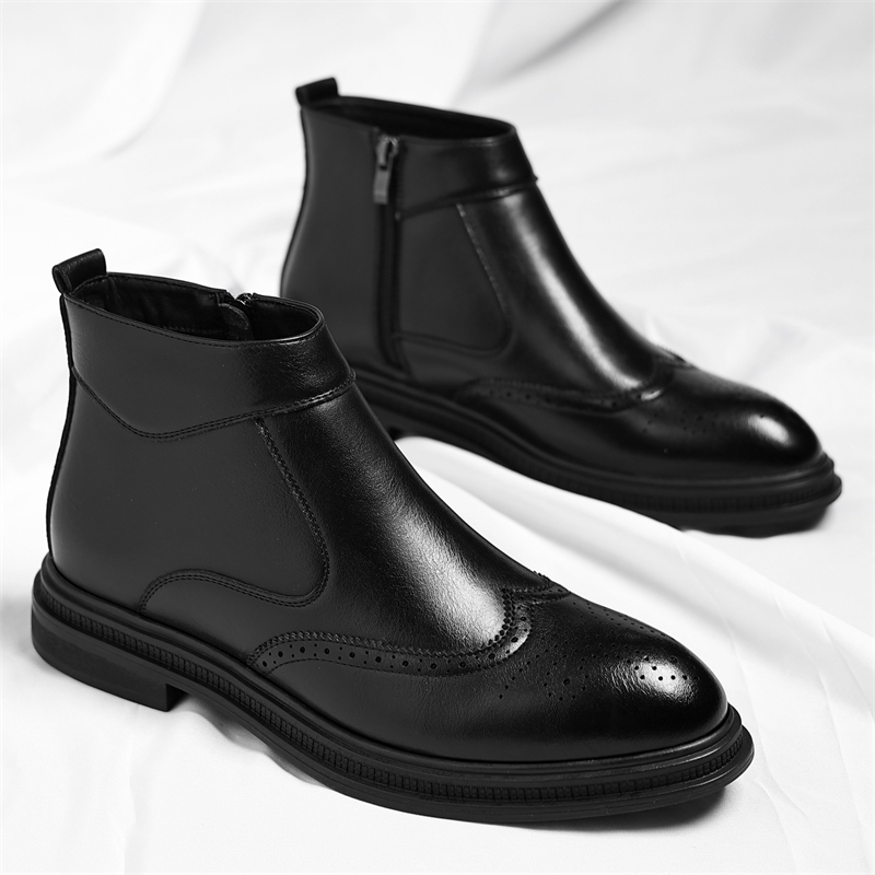 Otoño Invierno suela gruesa ho - Men Formal Wear With Boots reseña y precio