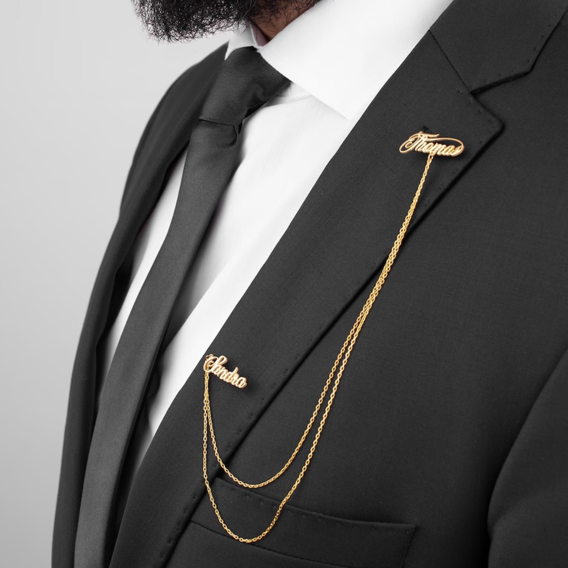 Broche Personalizado con Doble - Tuxedo Lapel Pin reseña y precio
