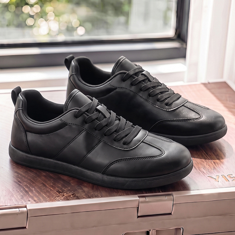 Zapatos de cuero genuino para  - Men Formal Wear All Black reseña y precio