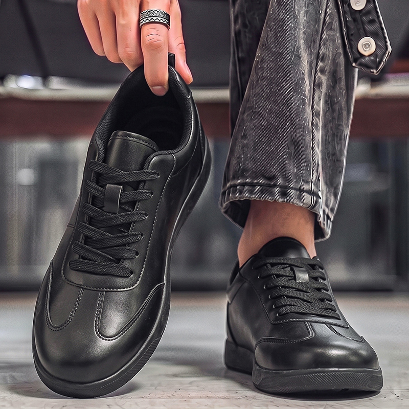 Zapatos de cuero genuino para  - Men Formal Wear All Black reseña y precio
