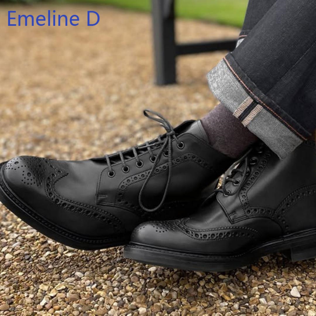 Botines de cuero genuino con d - Formal Men Daily Wear Footwear reseña y precio