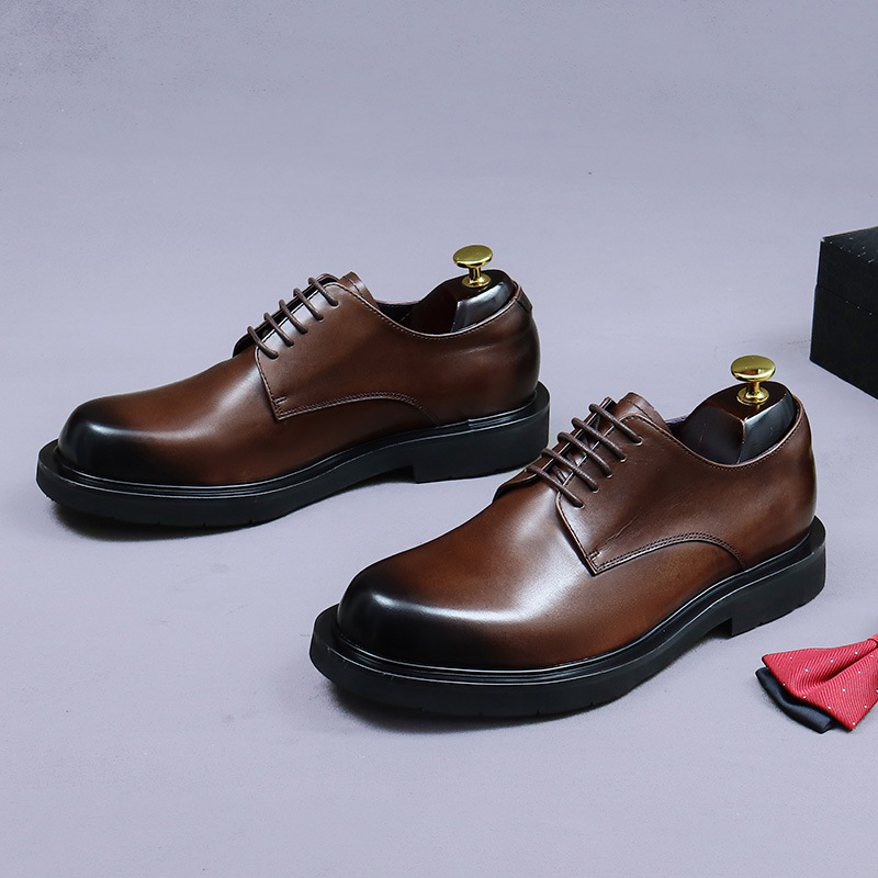 Zapatos Oxford Derby de Cuero  - Formal Men Daily Wear Footwear reseña y precio